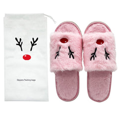 Women Christmas Slippers Plush Shoes